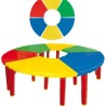 MESA PREESCOLAR CIRCULAR C/6 PZAS Y 6 UNIONES