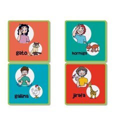 MEMORIA ANIMALES (LENGUAJE SORDOMUDOS) C/40 PZAS