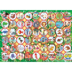 TAPETE SERPIENTES Y ESCALERAS VALORES 210X150 CM