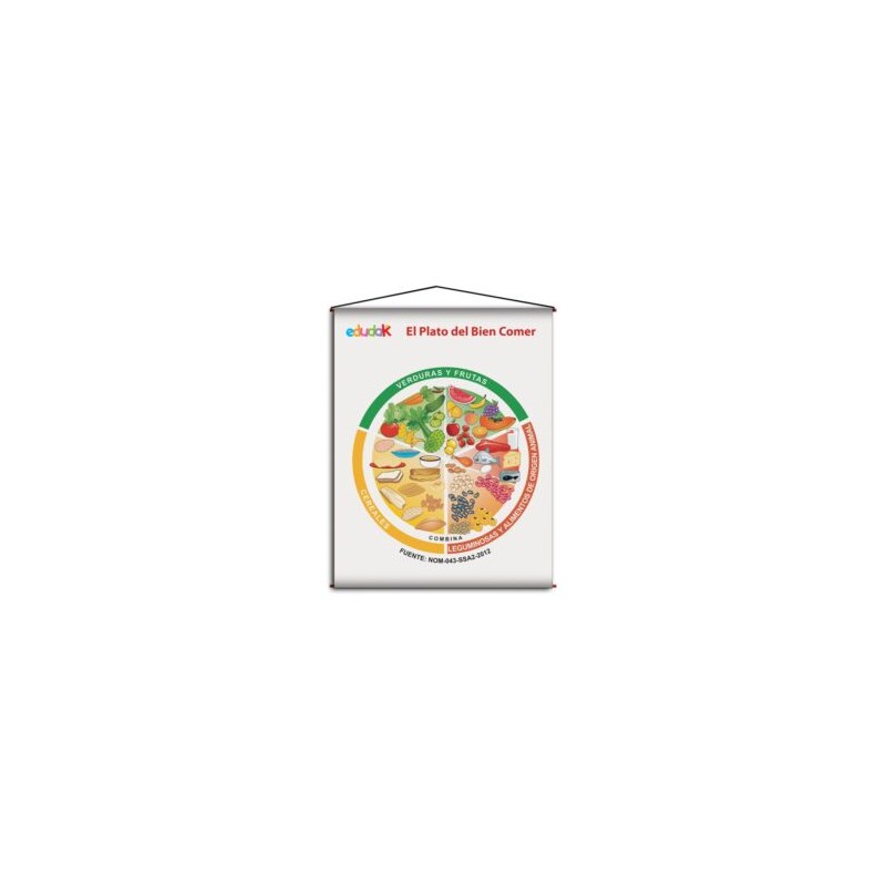 LAMINA DIDACTICA EL PLATO DEL BIEN COMER 43X60 CM