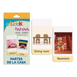 FLASH CARDS PARTES DE LA CASA INGLES-ESPAÑOL