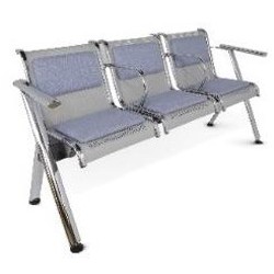 BANCA STEEL TAPIZADA 5 PLAZAS