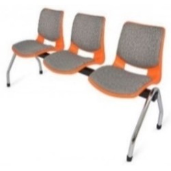 BANCA BOLD CROMADA Y TAPIZADA 4 PLAZAS