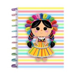 LIBRETA DE DISCOS MUÑECA MEXICANA