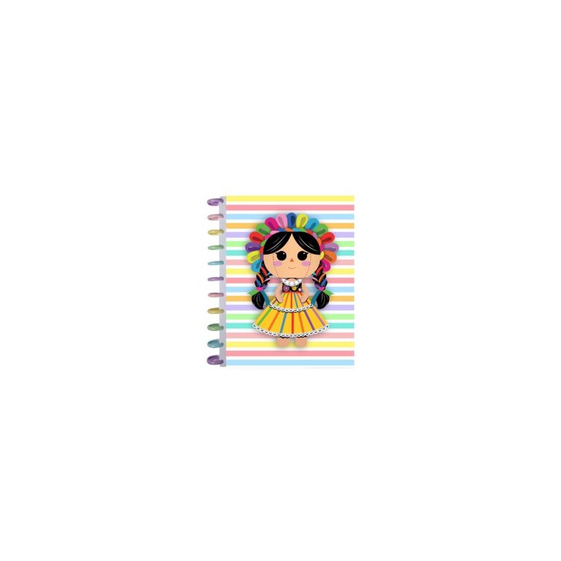 LIBRETA DE DISCOS MUÑECA MEXICANA