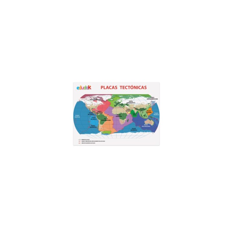LÁMINA DIDÁCTICA PLACAS TECTÓNICAS